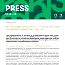 Paris 2024 - Press Release - The Paralympic Games arrive in France as Paris 2024 officially takes the torch from Tokyo 2020.pdf