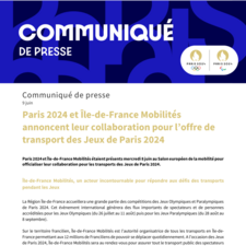 Paris 2024 et Ile-de-France Mobilités annoncent leur collaboration pour l'offre de transport des Jeux de Paris 2024.pdf
