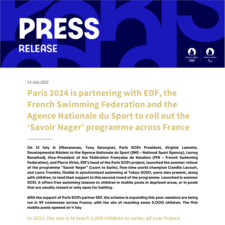 Paris 2024 - Paris 2024 is partnering with EDF, the French Swimming Federation and the Agence Nationale du Sport to roll out the ‘Savoir Nager’ programme across France.pdf