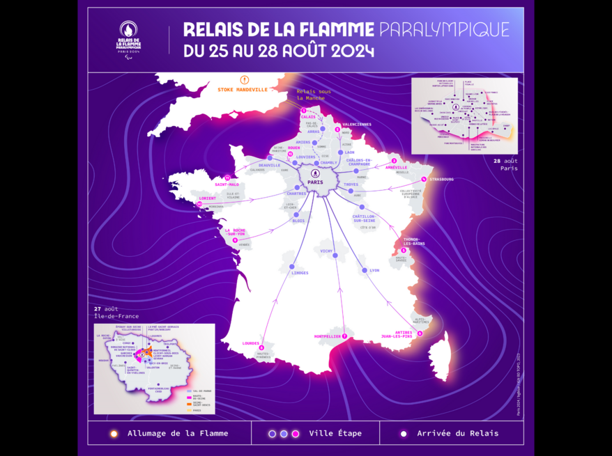 Paris 2024 dévoile le parcours du Relais de la Flamme Paralympique  (VIDEO)