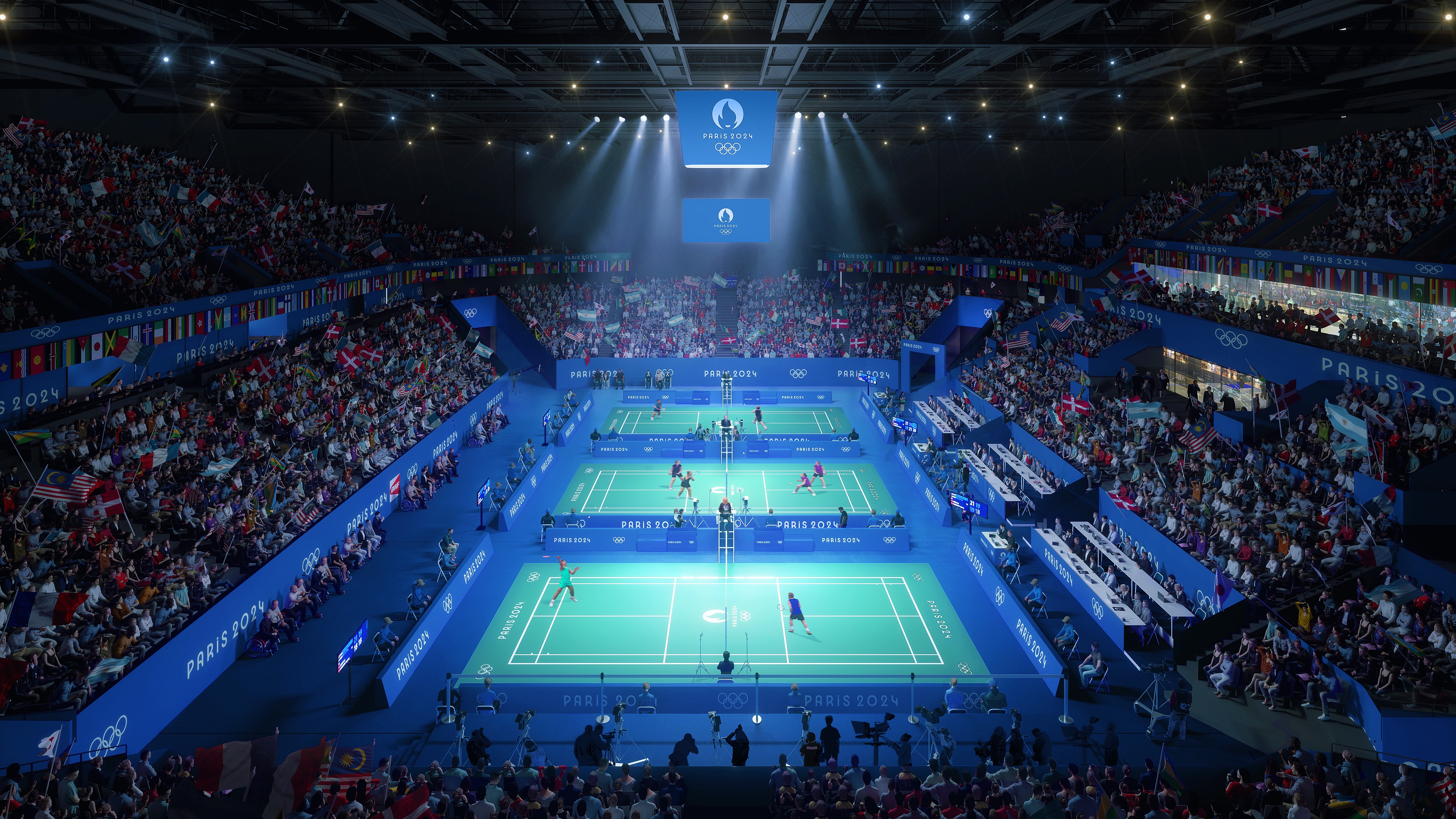 L'Arena La Chapelle projetée pour de l'accueil du badminton pour les Jeux 2024