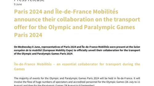 PDF - Paris 2024 and Île-de-France Mobilités announce their ...