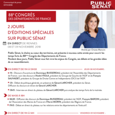 88ème Congrès des Départements de France : 2 jours d’éditions spéciales sur Public Sénat