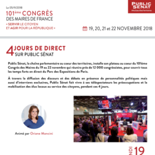Public Sénat installe son plateau au coeur du 101ème Congrès des maires de France pour 4 jours de direct