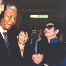 Premiere visite officielle de Nelson Mandela à Paris avec Barbara 1991