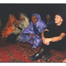 Danielle Mitterand  à Dahkla, Sahara occidental