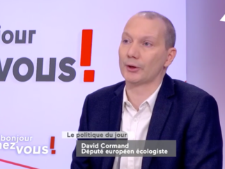 David Cormand l'a dit dans "Bonjour Chez Vous!" sur Public Sénat