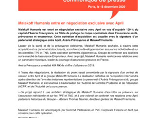 Malakoff Humanis entre en négociation exclusive avec April