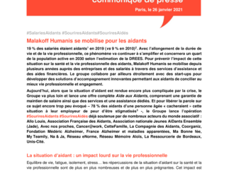 Malakoff Humanis se mobilise pour les aidants - Le 26 janvier 2021