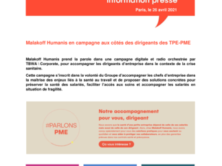 Malakoff Humanis en campagne aux côtés des dirigeants des TPE-PME