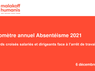 Baromètre annuel Malakoff Humanis Absenteisme 2021