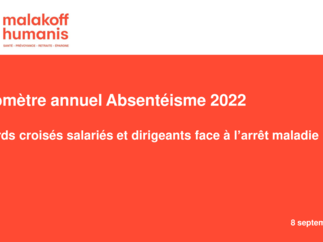 Malakoff Humanis Baromètre Absentéisme 2022 Presse