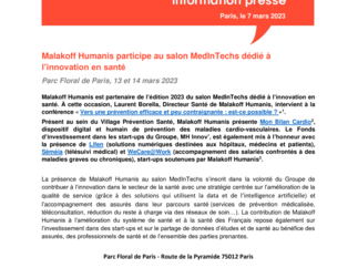 Malakoff Humanis participe au salon MedInTechs dédié à l’innovation en santé