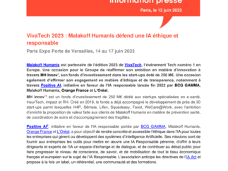 VivaTech 2023 : Malakoff Humanis défend une IA éthique et  responsable