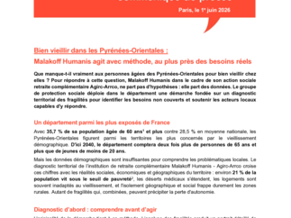 Communiqué de presse Malakoff Humanis - Bien Vieillir