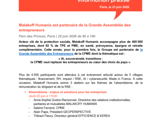 Grande Assemblée des Entrepreneurs 2026 à Paris avec Malakoff Humanis
