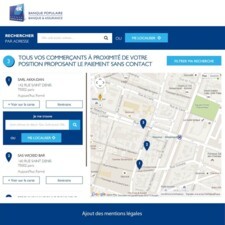 Site Banque Populaire géolocalisation sans contact 2