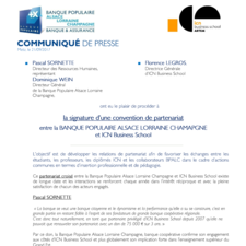 Communiqué de presse - Convention ICN / BPALC - 21 septembre 2017