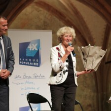 Fabrice HAMRAOUI, Directeur du Secteur de Mulhouse de la BPALC et Marielle NORDMANN, Directrice artistique de la Fondation Banque Populaire