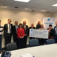 Remise d'un chèque de 2 000 euros au CRHGE (Comité Régional Handisport Grand Est)