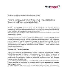 CP - Comment les Dircom utilisent-ils LinkedIn ?