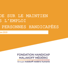 [Synthèse étude "Maintien dans l'emploi des personnes handicapées", 2019]