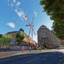 Démontage de la grue de la rue Charlemagne
