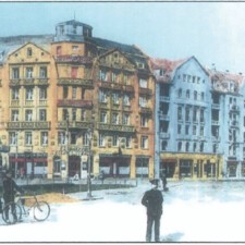 Ancienne carte postale du quartier gare de Metz utilisée par les architectes