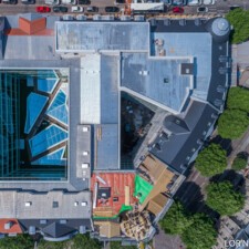 Vue aérienne de l'îlot Charlemagne du nouveau siège de la BPALC