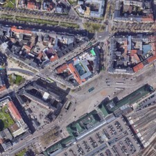 Vue aérienne du chantier du nouveau siège CHARLEMAGNE de la BPALC