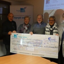 Photo de la remise du FONDS ACEF pour la Solidarité à l'association "Les Anes du Grand Spiess"