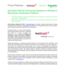 [PDF] PR Schneider Release Adoption of Wiztrust
