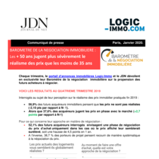 Communiqué de presse Baromètre Négociation Immobilière 2020 (Format PDF).