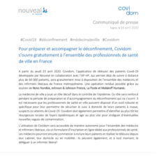 Covidom s'ouvre à la médecine de ville 23.04.2020
