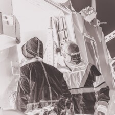 Transfert de patients vers l'Allemagne grâce aux hélicoptères de l'armée (de face Docteur Braun)