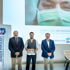 Docteur François BRAUN, Président de Samu-Urgences de France,  Docteur Khaled HABCHI, Médecin urgentiste - Photographe et Dominique WEIN, Directeur Général de la BPALC (photo)