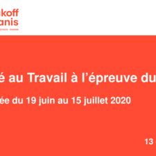 Etude - La santé au travail à l'épreuve du Covid - Le 13.10.2020