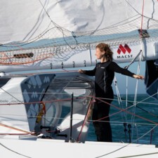 [PHOTO] Isabelle Joschke à bord de l'IMOCA MACSF
