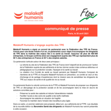 Malakoff Humanis s’engage auprès des TPE - Le 20.04.2021