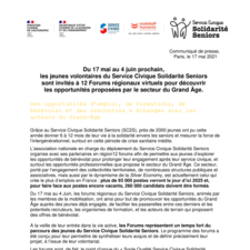 17-05-2021-CP Service Civique Solidarité Seniors - FORUM NATIONAL
