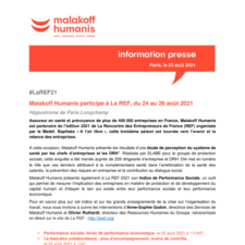 Malakoff Humanis participe à La REF, du 24 au 26 août 2021