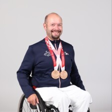 Maxime THOMAS avec ses 2 médailles de bronze à Tokyo en individuel et par équipes