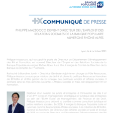 Communiqué de Presse  - Nomination de Philippe Mazzocco