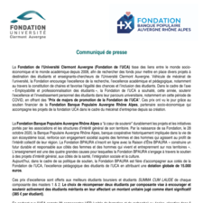 Communiqué de presse