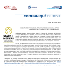 Communiqué de presse Stars Métiers 2022