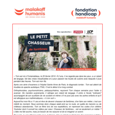 Il est temps de changer le regard sur le handicap ! C’est l’objectif du documentaire sur l’autisme réalisé par Laurent Kouchner et Mickey Mahut et soutenu par la Fondation Malakoff Humanis Handicap.