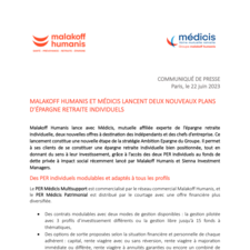 CP Malakoff Humanis Médicis Lancement PERIN - Juin 2023
