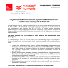 2023-11-08-Communiqué Chaire Santé mentale