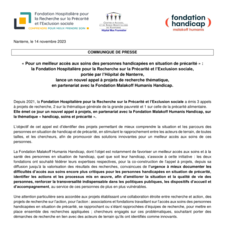 2023-11-14- Lancement Appel à projets 2023 Fondation Recherche Précarité et Fondation Malakoff Humanis Handicap
