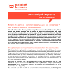 CP Malakoff Humanis Etude Emploi Seniors - Novembre 2023